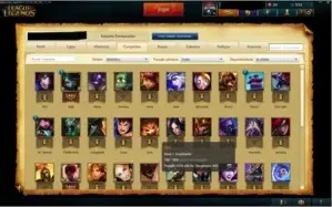 League of legends conta platina 5