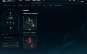 CONTA EX PLATINA 88 SKINS , 90 CAMPEÕES  SMURF