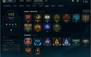 CONTA EX PLATINA 88 SKINS , 90 CAMPEÕES  SMURF