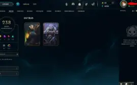 238 Skins (2 Vitoriosas), All Champs, 306 Ícones, 329 Emotes