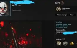 CONTA 5 ANOS STEAM, LEVEL 25, CS PRIME, 1500 Hr, 400 WINS