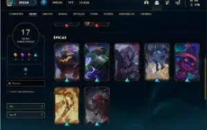 Conta bronze 4 com 16 Skins e 46 Champs