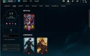 Conta bronze 4 com 16 Skins e 46 Champs