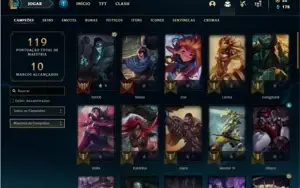 Conta bronze 4 com 16 Skins e 46 Champs