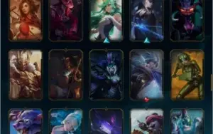 conta lol (lvl 124, 88 skins, 47 emotes, 155 icons)