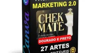 Pack Canva Marketing Digital Dourado e Preto Vol 1