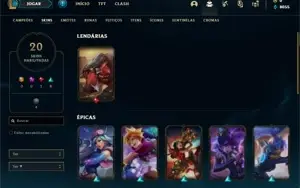 Conta bronze 1 com 61 Champs e 20 Skins