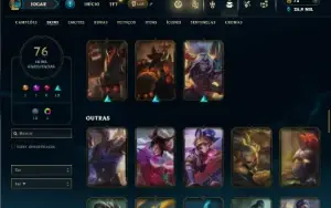 Unranked com 150 Champs e 76 Skins ( MAIN ADC )