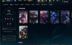 Unranked com 150 Champs e 76 Skins ( MAIN ADC )