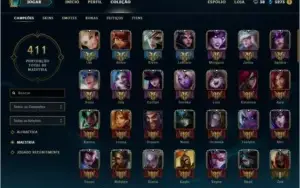 Conta diamante 5 todos champs 150 skins lvl 63