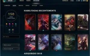 Conta diamante 5 todos champs 150 skins lvl 63