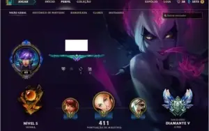 Conta diamante 5 todos champs 150 skins lvl 63