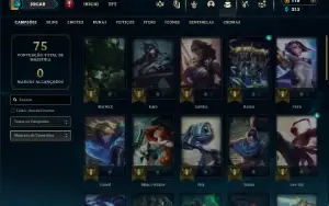 Unranked com 45 Champs e 13 Skins