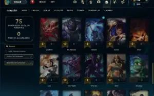 Unranked com 45 Champs e 13 Skins