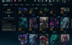Unranked com 45 Champs e 13 Skins