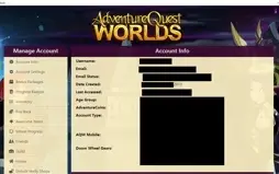 Adventure Quest World Conta 2013 + 2x HeroMart + Intens Raro