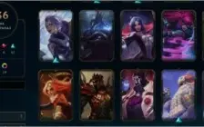 CONTA TODOS OS CAMPEÕES / 136 SKINS / 127 ICONES