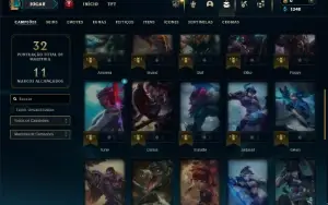 Ouro 4 com 37 Champs e 2 Skins