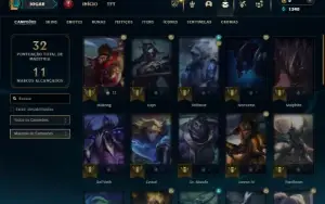 Ouro 4 com 37 Champs e 2 Skins