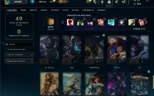 Platina 2 com 50 Champs e 6 Skins