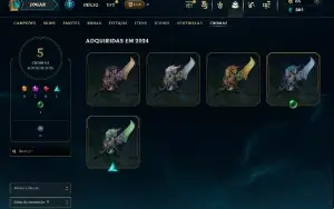 Platina 2 com 50 Champs e 6 Skins