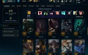 Platina 2 com 50 Champs e 6 Skins