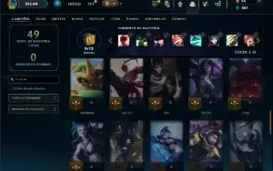 Platina 2 com 50 Champs e 6 Skins