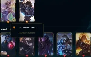 Conta Lol todos Champs, LVL 365, +150 skins, 5 anos de conta