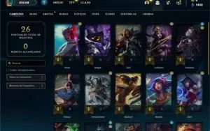 Conta prata 1 com 23 Champs e 3 Skins + 2 Fragmentos