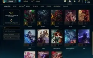 Conta prata 1 com 23 Champs e 3 Skins + 2 Fragmentos