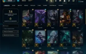 Conta diamante 1 com 33 Champs e 2 Skins + 4 Espolios