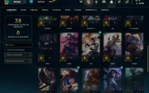 Conta diamante 1 com 33 Champs e 2 Skins + 4 Espolios
