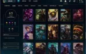 Conta prata 4 com TODOS os champs e 63 skins
