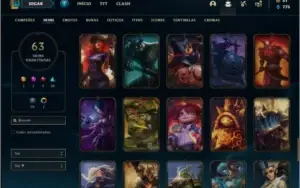Conta prata 4 com TODOS os champs e 63 skins