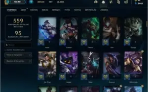 Conta platina 1 e plat 4 flex com 142 champs e 138 skins
