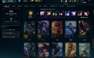 Platina 2 com 41 Champs e 3 Skins
