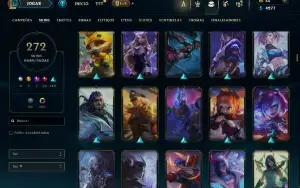 Ouro 2 com TODOS os Champs e 272 Skins ( JG / ADC / MID )