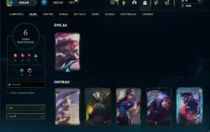 Ouro 4 com 32 Champs e 6 Skins + 5 Espolios