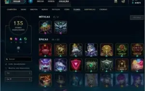 Season 3+ Todos os Champs + 163 Skins Mais de R$2.000 em RP!