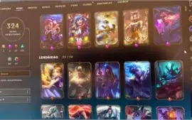Conta League of Legends - Platina - 324 Skins - Todos camp