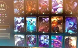 Conta League of Legends - Platina - 324 Skins - Todos camp