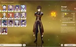 Conta com Zhongli + Qiqi e Jean (Banner Garantido)