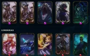 Conta de lol cheia de skin