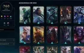 Conta de lol cheia de skin