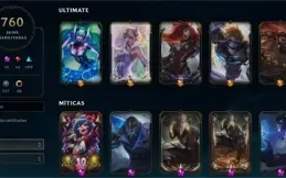 Conta de lol cheia de skin