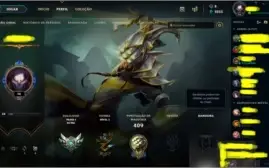 Conta LoL lvl 58, 75 skins, 130 heróis