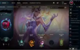 Vendo conta de league of legends com 200 skins, lvl 350 plat