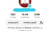 Conta Tik Tok Monetizada Com 15 Mil Seguidores