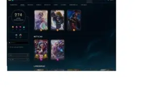 Vendo conta lol 274 skins e 126 champ
