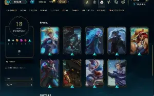 Ouro 4 com 35 Champs e 18 Skins